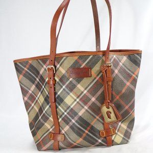 Dooney & Bourke Tartan Plaid Shopper Tote Purse V… - image 1